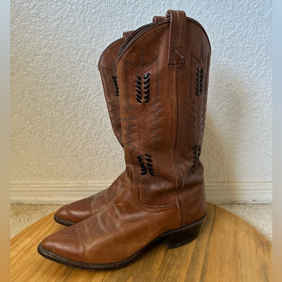 Vintage Dan Post Embroidered Cowboy Boots size 6 1/2 - Picture 5 of 11